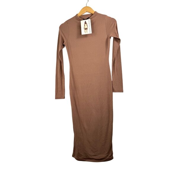 naked wardrobe Dresses & Skirts - Naked Wardrobe Sculpt Midi Dress bodycon in coco sz M